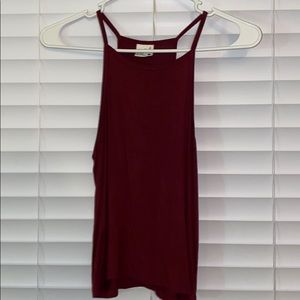 Maroon Crop Top